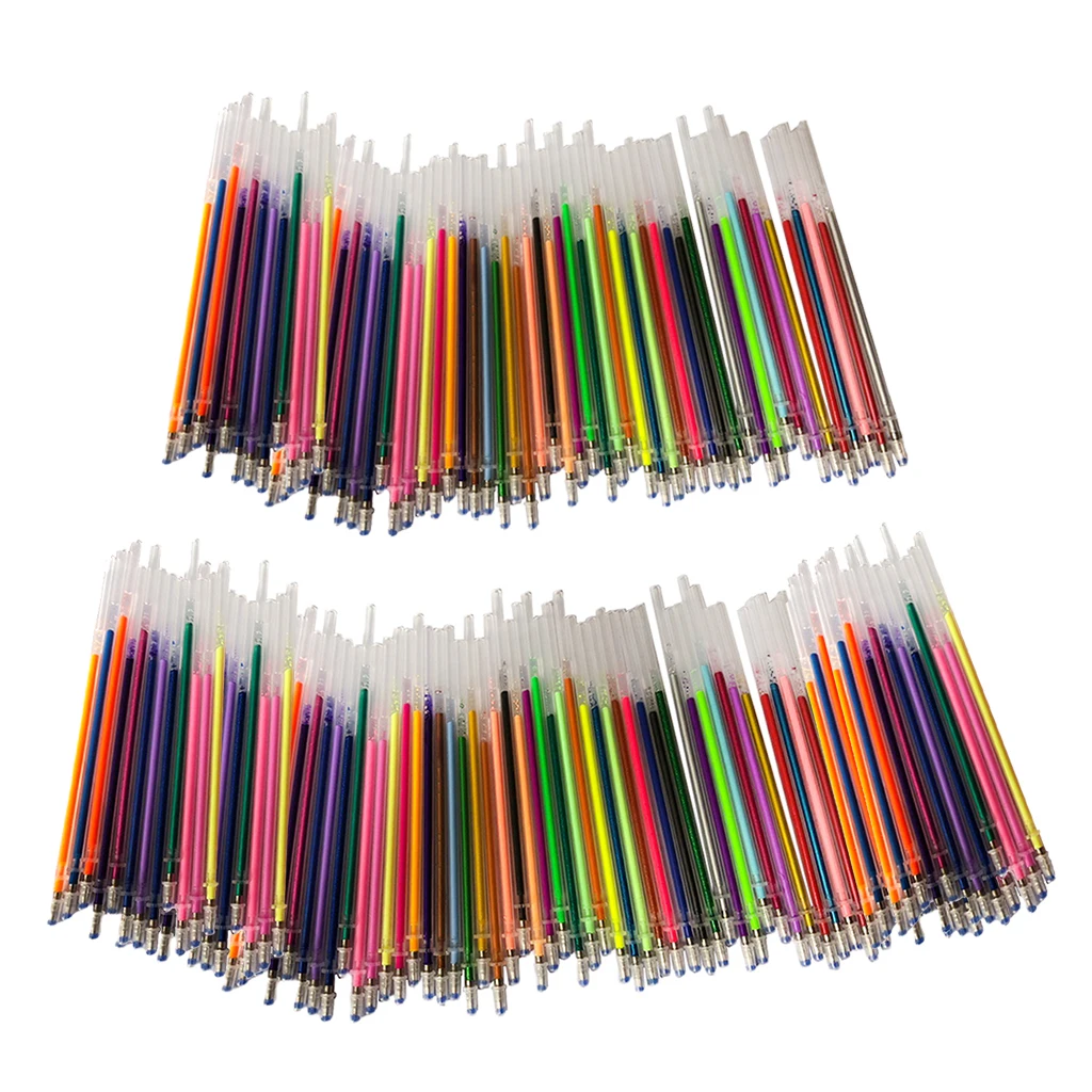 60/100 Color Neon Gel Pen Refill For Coloring Drawing Craft Marker