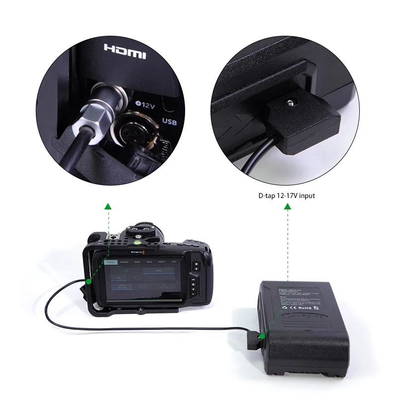 Lanparte D tap к Weipu BMPCC 6k 4K кабель питания для карманной кинокамеры Blackmagic|Аксессуары