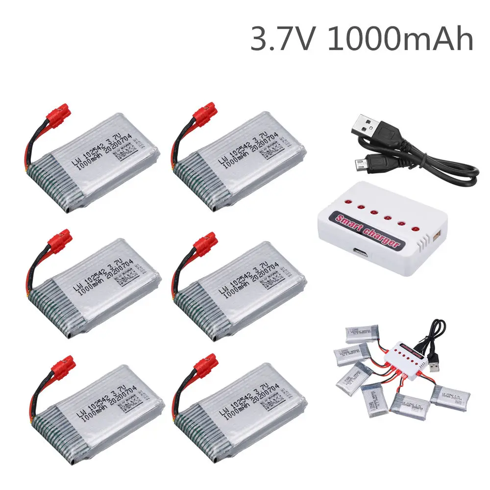 Аккумулятор Lipo 3 7 в 1000 мАч 102542 для Syma X5HC X5HW X5UW X5UC батарея квадрокоптера с зарядным