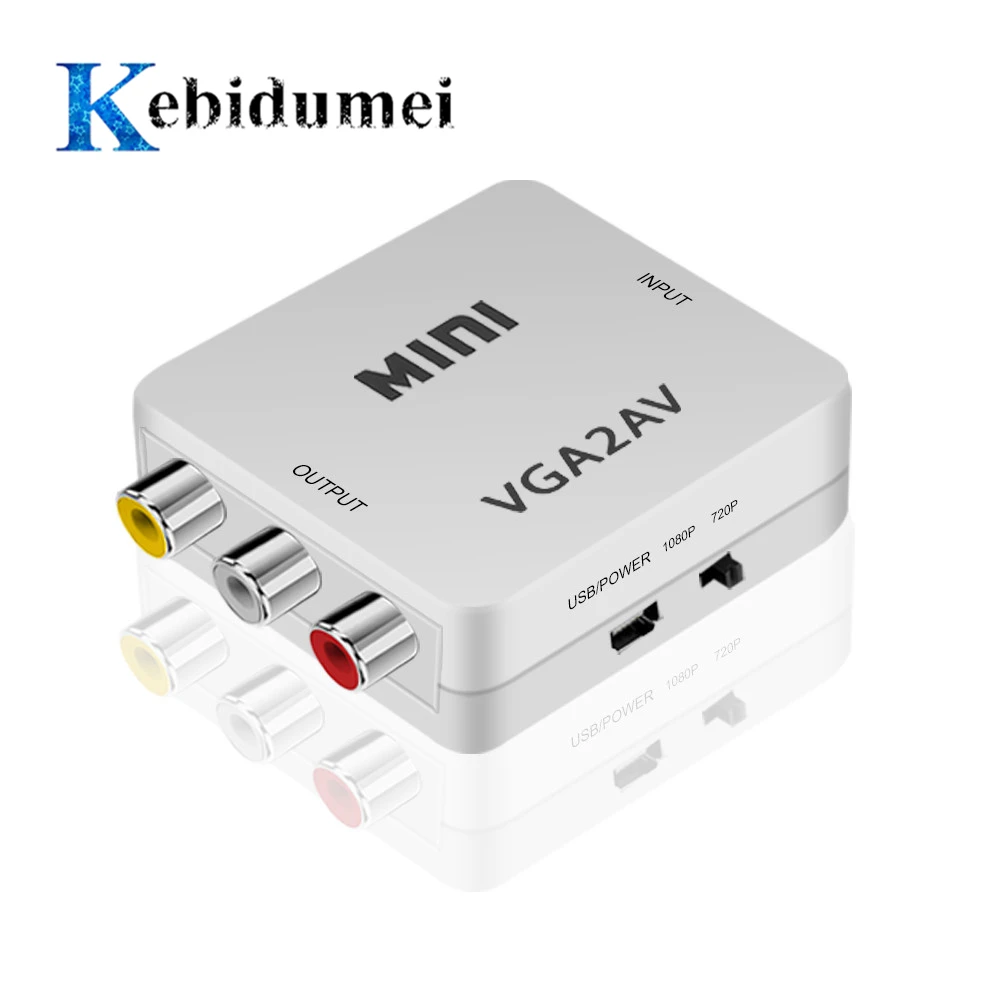 Преобразователь видеосигнала VGA2AV с аудио на ПК 3 5 мм|Кабели VGA| |