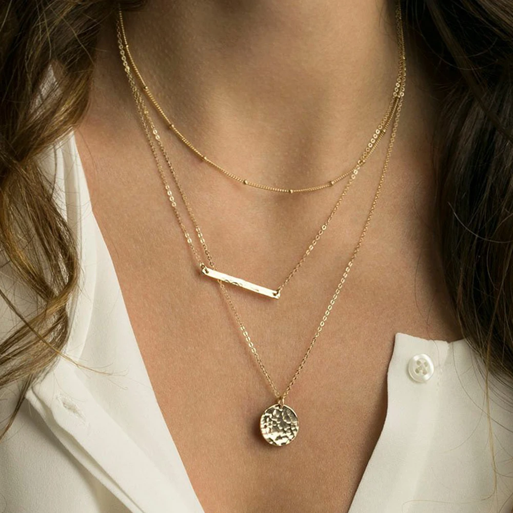 Ожерелье из нержавеющей стали eManco простое ожерелье с цепочкой для женщин колье золотого цвета ожерелье Модные ювелирные изделия Прямая