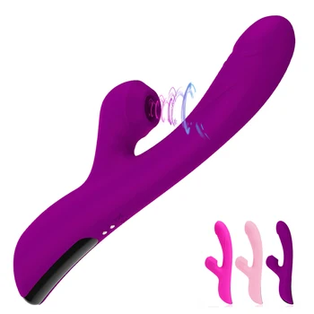 Clitoral Sucking Vibrator Rabbit Heating Dildo Vibrators G Spot Massager Clit Stimulator with 10 Pattern Adult Sex Toy for Women 1