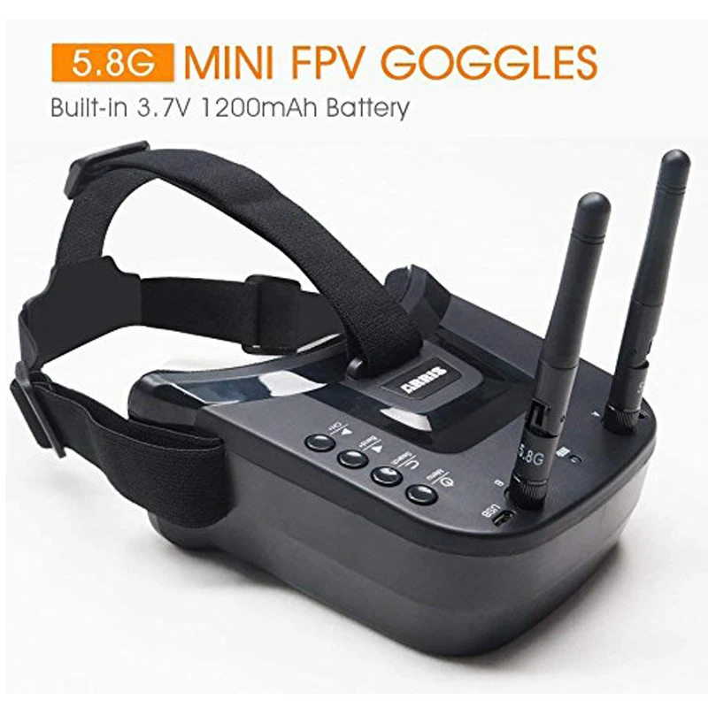 VR009 Headset 5.8G FPV Goggles Raceband 40CH Auto-Searching with 3inch 480x320 HD LCD Built-in 3.7V 1200mAh Battery | Игрушки и хобби