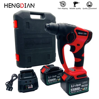 

Cordless Brushless Hammer Impact Drill 2 Mode Power Tools 1/2 Battery Rotary hammer