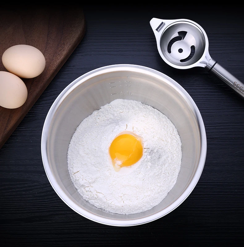 Кухонный сепаратор для яиц из нержавеющей стали 304, сепаратор для яиц с длинной ручкой, сепаратор для яиц белого яичного желтка, кухонные гаджеты