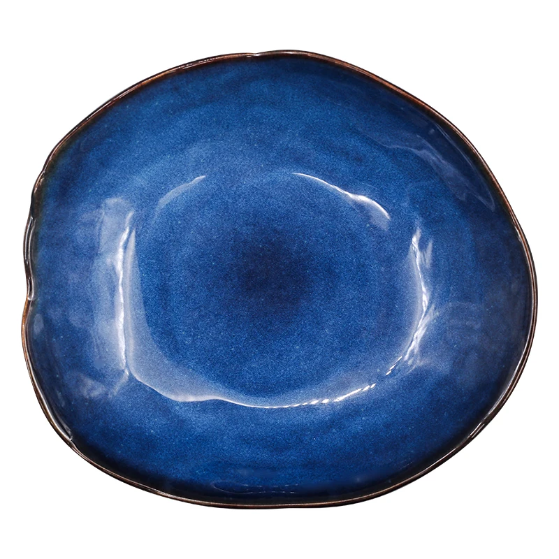 Japanese Style Ceramic Dishes Household Irregular Rice Plates Salad Fruit Dishes Plate Tableware ANTOWALL