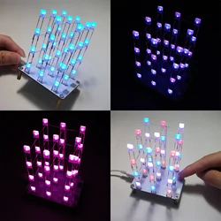 Cube électronique multicolore à commande tactile, 3x3x4, LED, bricolage, Kits d'entraînement SMD 