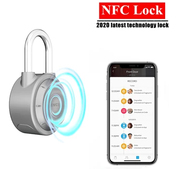 

NFC smart door lock 2020 New Technology Lock Track And Without Charging PK Electronic Lock Fingerprint lock