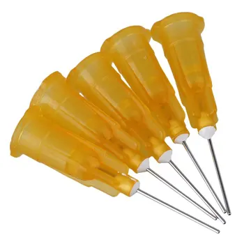 

150pcs 1/2'' Plastic Stuck Connector Stainless Steel Dispenser Needles Liquid Adhesive Glue Syringe (25Ga)