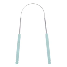 Скребок для языка из нержавеющей стали очиститель свежего дыхания с покрытием зубная щетка для языка Стоматологическая гигиена полости рта инструменты для ухода