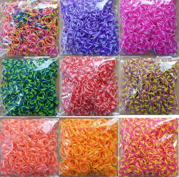 Loom-Pulseras de goma de arcoíris para niños y niñas, juguetes de bricolaje, regalo de Navidad, 2020