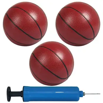 

3PCS Mini Basketball Toys Inflatable Balls PVC Patting Balls Sports Accessories with Random Color Inflator