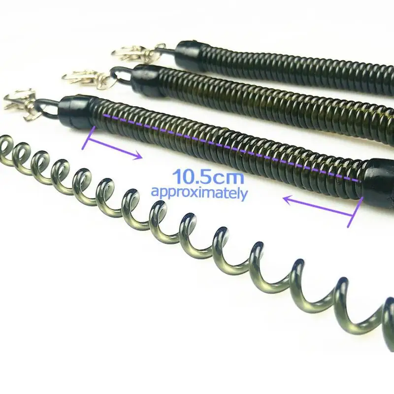 Tactical Lanyard Spring Rope Retractable Coil Stretch Keychain Men women Outdoor Hiking Camping Anti-lost Phone Key Chains Whistle Keychain Keychain Tool Tactical Keychain Keychain Carabiner Keychain Charm Key Ring