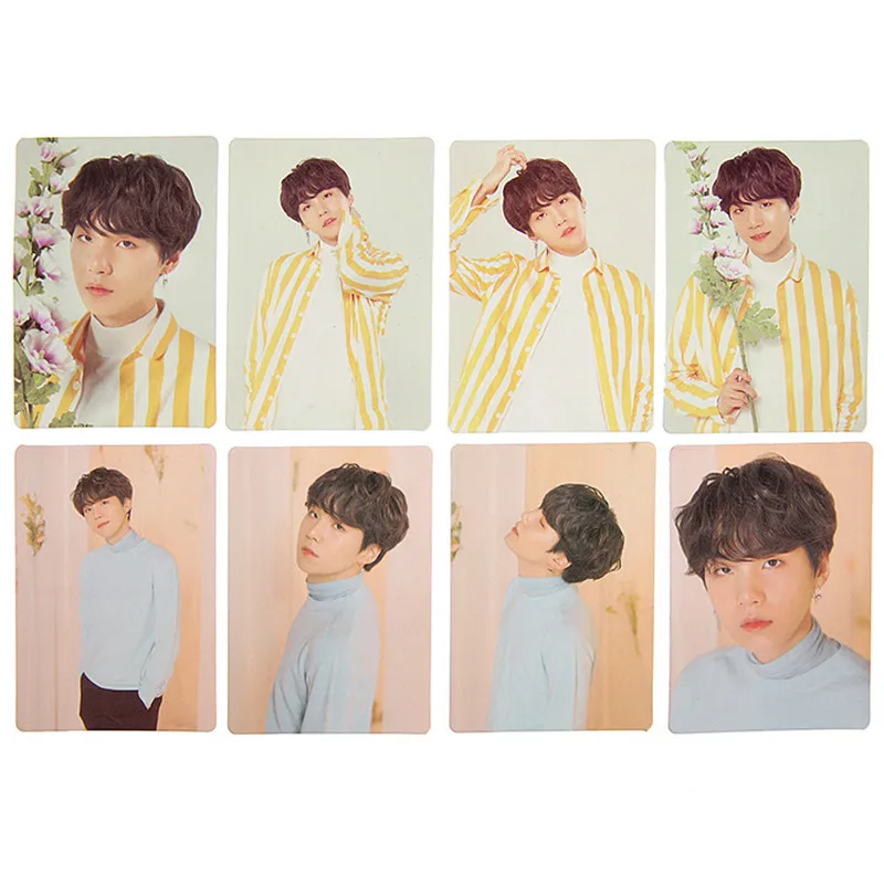 K POP Bangtan Boys Love Yourself World Tour мини-Фотокарта Lomo Card JIMIN JUNG KOOK SUGA J-HOPE Фотокарта - Цвет: SUGA