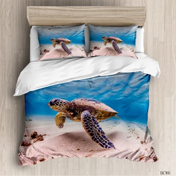 

Bedding Outlet Turtles Bedding Set Animal Golden Tortoise Bed Cover Set 3pcs Luxury queen size bed sheets set twin bedding set