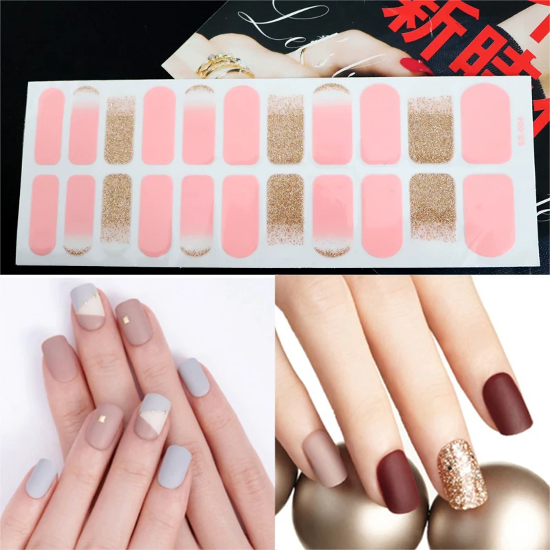 

22tips/sheet High Quality Toenail Sticker Multicolor DIY Snowflake Manicure Fashion Shiny Sequins Nail Polish Wraps Accessories