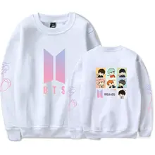 BTS пуленепробиваемая Одежда для мальчиков, стиль знаменитостей, милый мультяшный принт, плюс бархатный свободный свитер с круглым вырезом для мужчин A