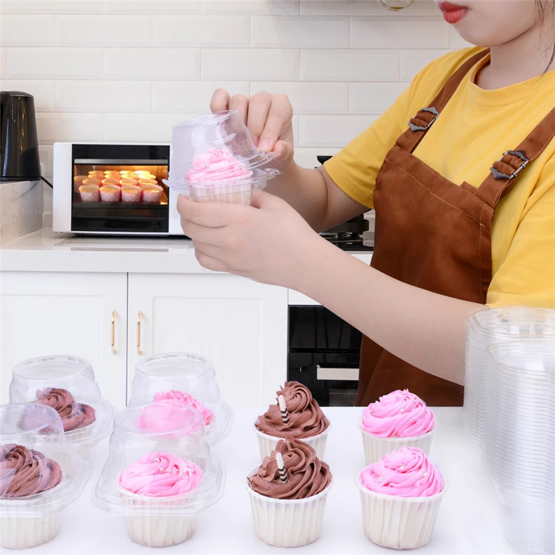 per Cupcake e Muffin con Manico Gr8 Home Contenitore impilabile a 3 Ripiani in plastica Trasparente per 36 Torte 