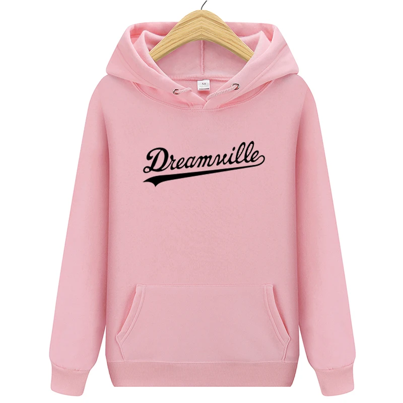 Fashion New Hoodies Men Hip Hop DREAMVILLE J Cole Logo Hooded Swag Letter Fleece J Cole Hoodie Winter Hoodies Men Pullove