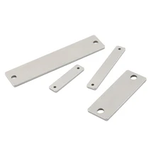Stainless Steel Rectangle Stamping Blank Bar Connectors With 2 Holes Charms Pendant Diy for Bracelet Necklace Jewelry Making
