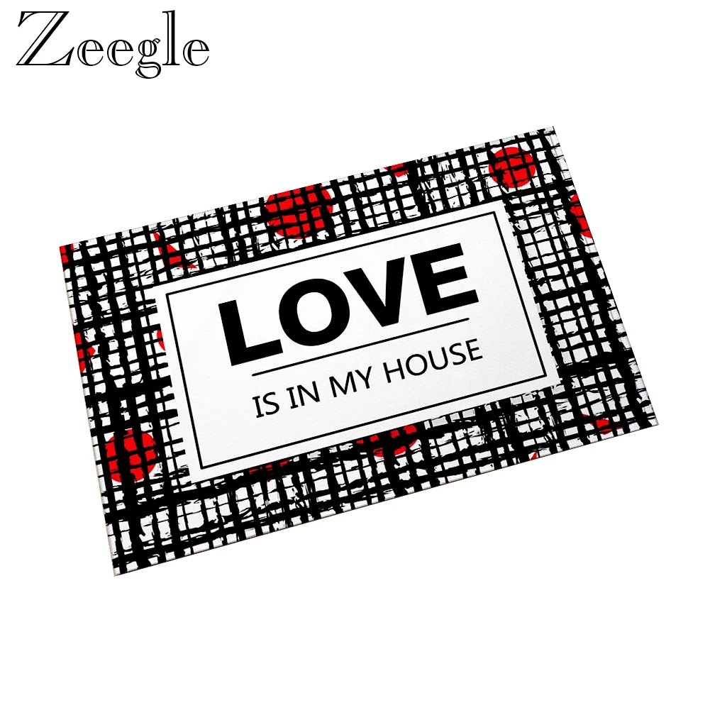 Zeegle Floor Mat Go Away Doormat Nordic Absorbent Bathroom Floor Rug Foot Mat Washable Hallway Carpet Anti Slip Outdoor Door Mat