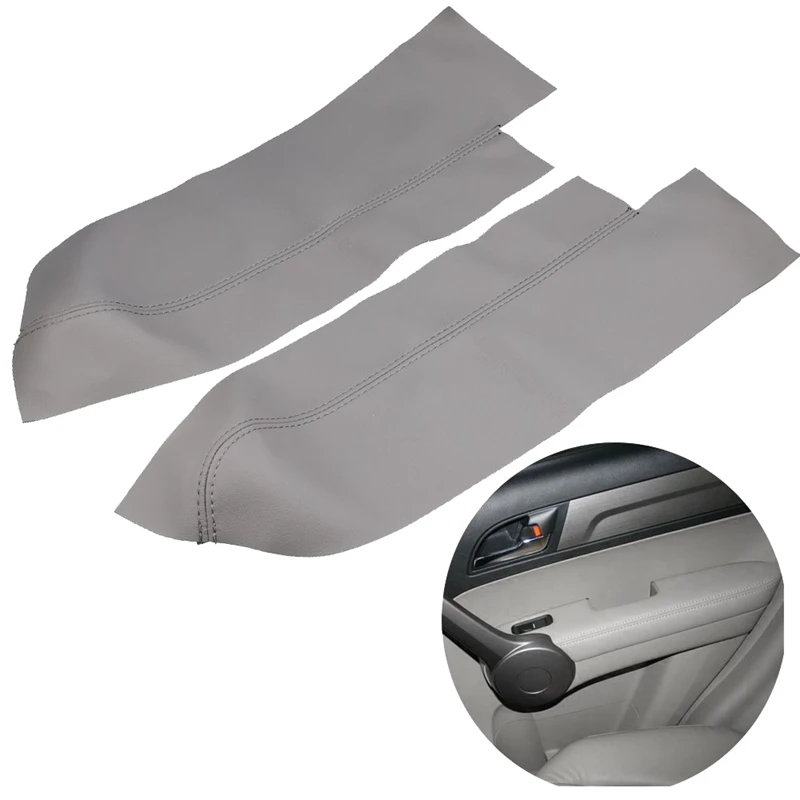 Car Front Door Panel Leather Armrest Cover for Honda CRV CR V 2007 2012 GreyGlove Boxes