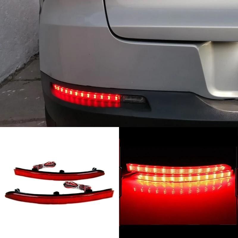 2Pcs/1Set Car LED Rear Bumper Reflector Light Stop Brake Lamp For-Tiguan 2009-2015 |