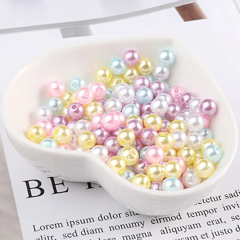 3mm 4mm 5mm 8mm Beads 23 Colors Round Imitation Garment Pearl With holes For DIY Art Necklace Fashion Jewelry Making Accessories imitation pearl beads