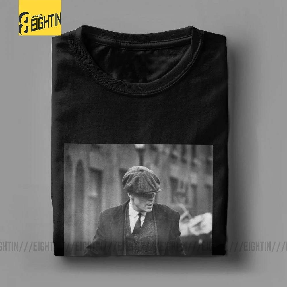 Peaky blinds рубашка и товары из очищенного хлопка классические футболки Летние футболки с коротким рукавом с вырезом лодочкой мужские футболки размера плюс