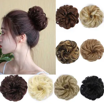 

DIANQI style Synthetic hair elastic chignons scrunchie extensions ribbon updo packages hairpieces donut bun for brides