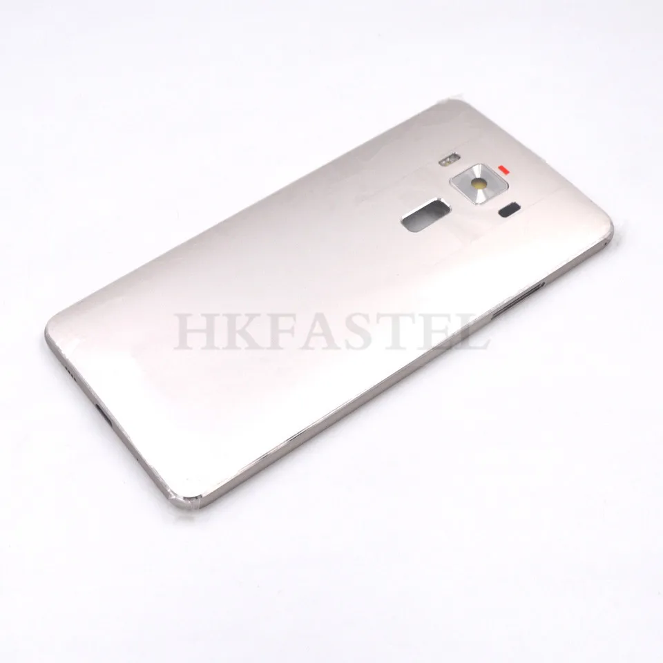 ZS570KL корпус для Asus Zenfone 3 Deluxe 5,7 ZS570KL задняя крышка батарейный отсек объектив камеры с кнопкой громкости питания - Цвет: Silver Color