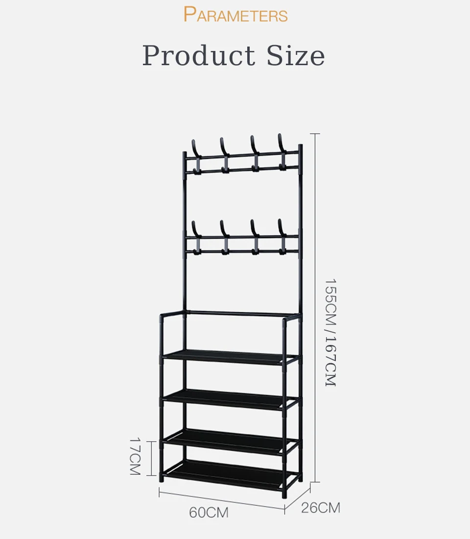 Coat Rack Clothes Hanger Floor Hanger Storage Wardrobe Clothing Drying Racks Shoe Rack Bathroom Furniture Hanger Rack Hangers