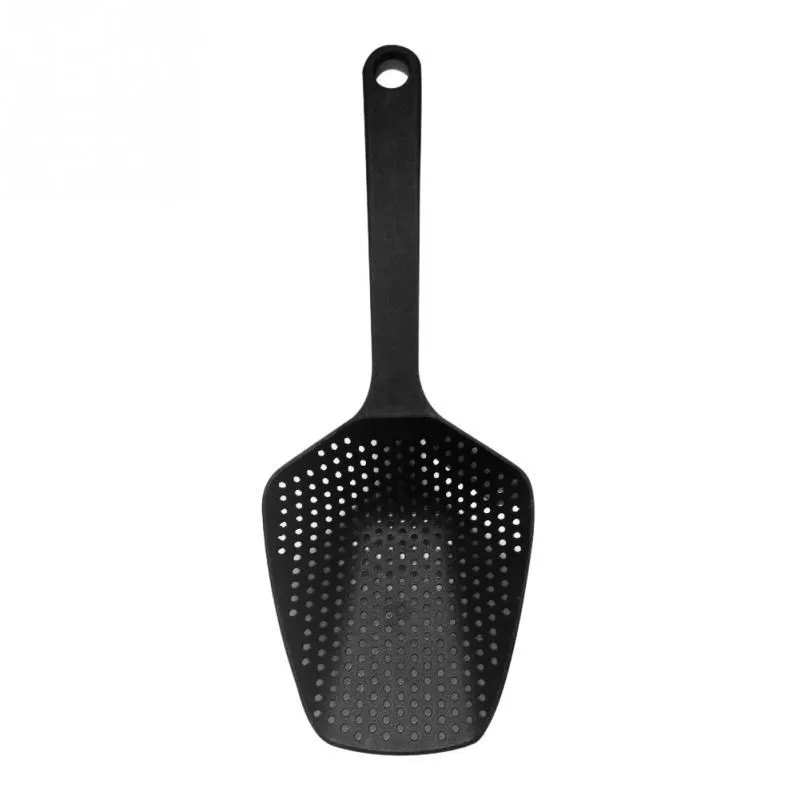1 шт. нейлоновое сито совок дуршлаг для кухни кухонная посуда аксессуары для слива овощи водный ковш Портативный инструменты для домашнего приготовления - Цвет: Black