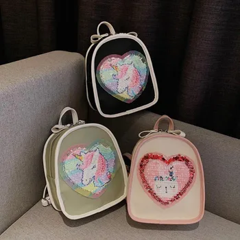 

1 PC Unicorn Bunny Laser Sequined School Backpack Teenage School Bag Girls Boy Double Shoulder Bag Travel Rucksack Dropship New