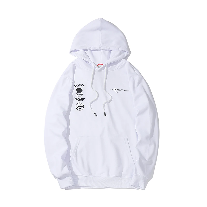 Эскиз стрела 19ss Off-White OW мужчины/женщины влюбленные модели Осень Зима хлопок мода уличная куртка с капюшоном Толстовка