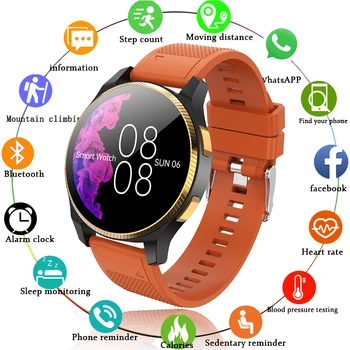 

LIGE Full Touch Screen Smart Watch Information Reminder Bluetooth Call Smartwatch Blood Oxygen Heart Rate Monitoring Watch Men