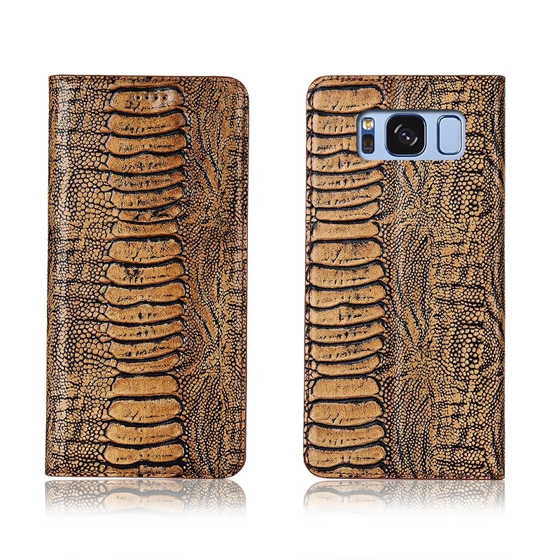 

Ostrich foot pattern genuine leahther phone bag for Samsung Galaxy S8 Plus phone case for Samsung Galaxy S8 flip cover funda