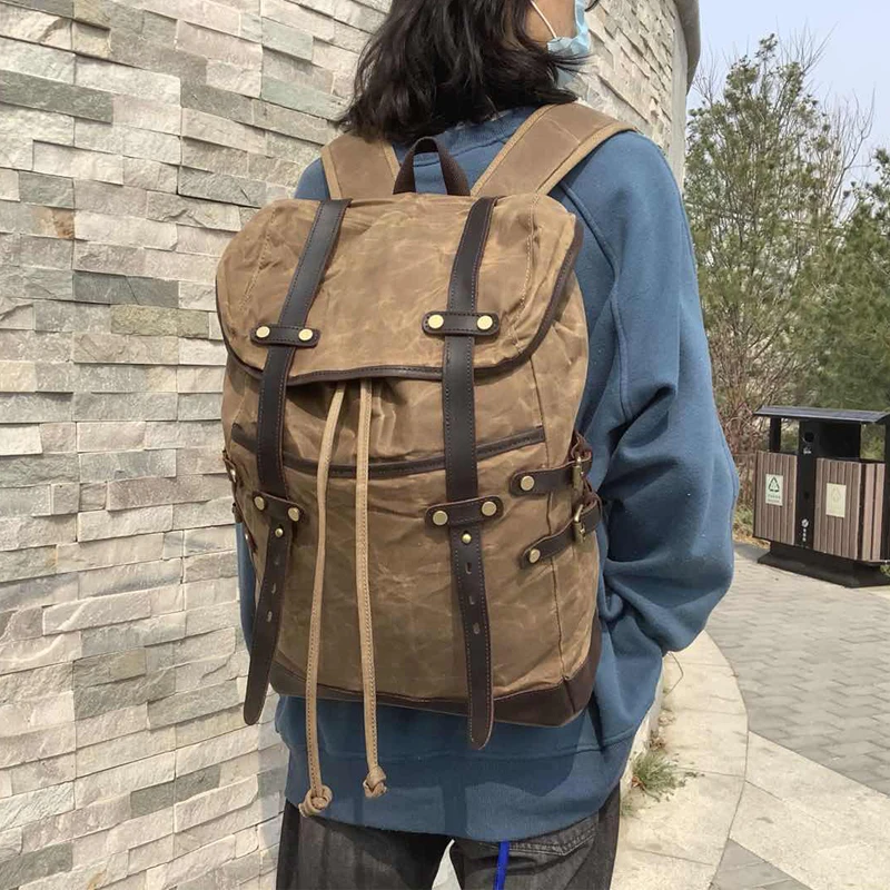 Винтажный стиль рюкзак синий bakcpack походные рюкзаки для мужчин|Рюкзаки| |