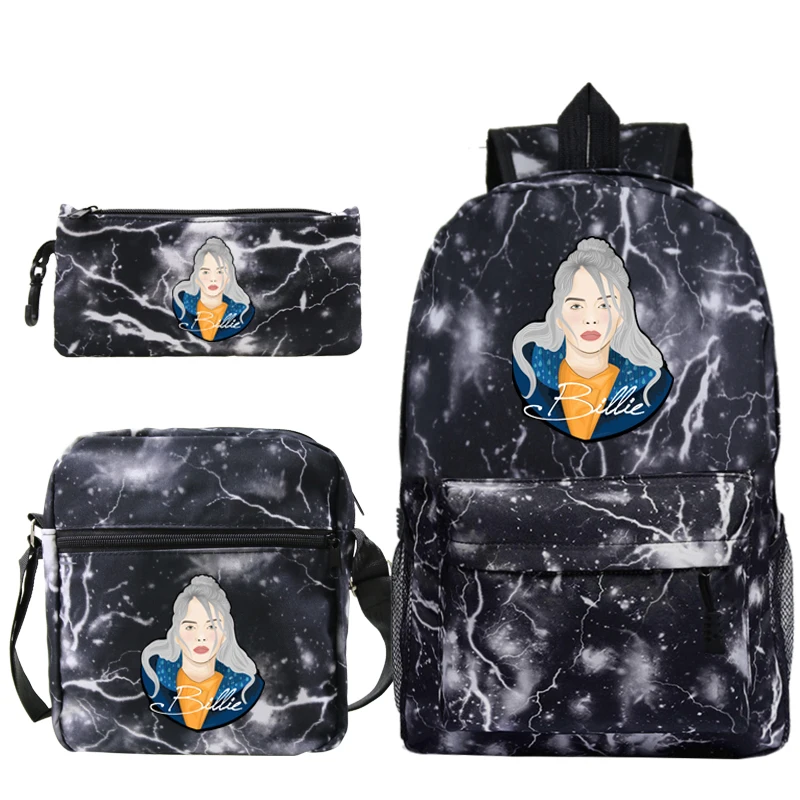 1 Billie Eilish, звездное небо, Mochilas, школьные сумки для мальчиков и девочек, рюкзак для путешествий, Bolsa Escolar, сумка через плечо, ручка, сумки, сумка для ноутбука - Цвет: 1