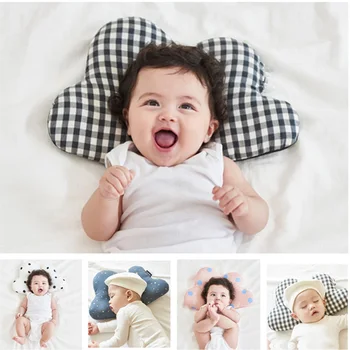 

Newborn Baby Girl Boys Pillow PP Cotton Finalize the Design Pillow Cotton Head Pillow for Correcting Head Slant 3-24Months