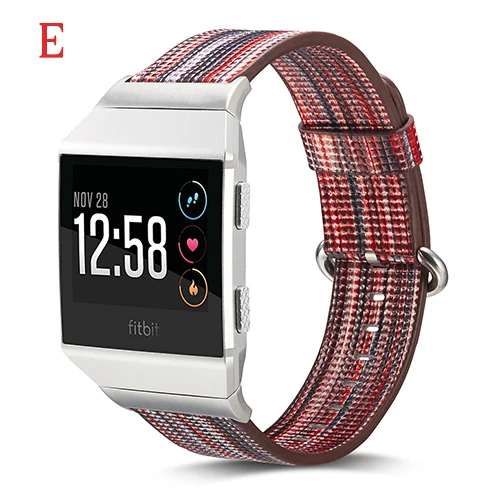 Кожаный ремешок для часов Ремешок Для Fitbit Ionic Смарт-часы ремешок цветной окрашенный ремешок спортивный сменный Браслет для Fitbit Ionic - Цвет ремешка: E