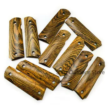 

TOtrait 2Pieces 1911 Grips Natural Cross Striation Wood Handle Grips Patch Custom Grips CNC Handle Grips 1911 Accessories
