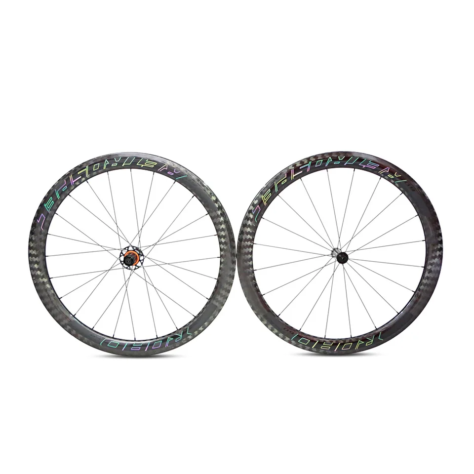 RETROSPEC-カーボンロードバイクホイールセット、700C、50mm 