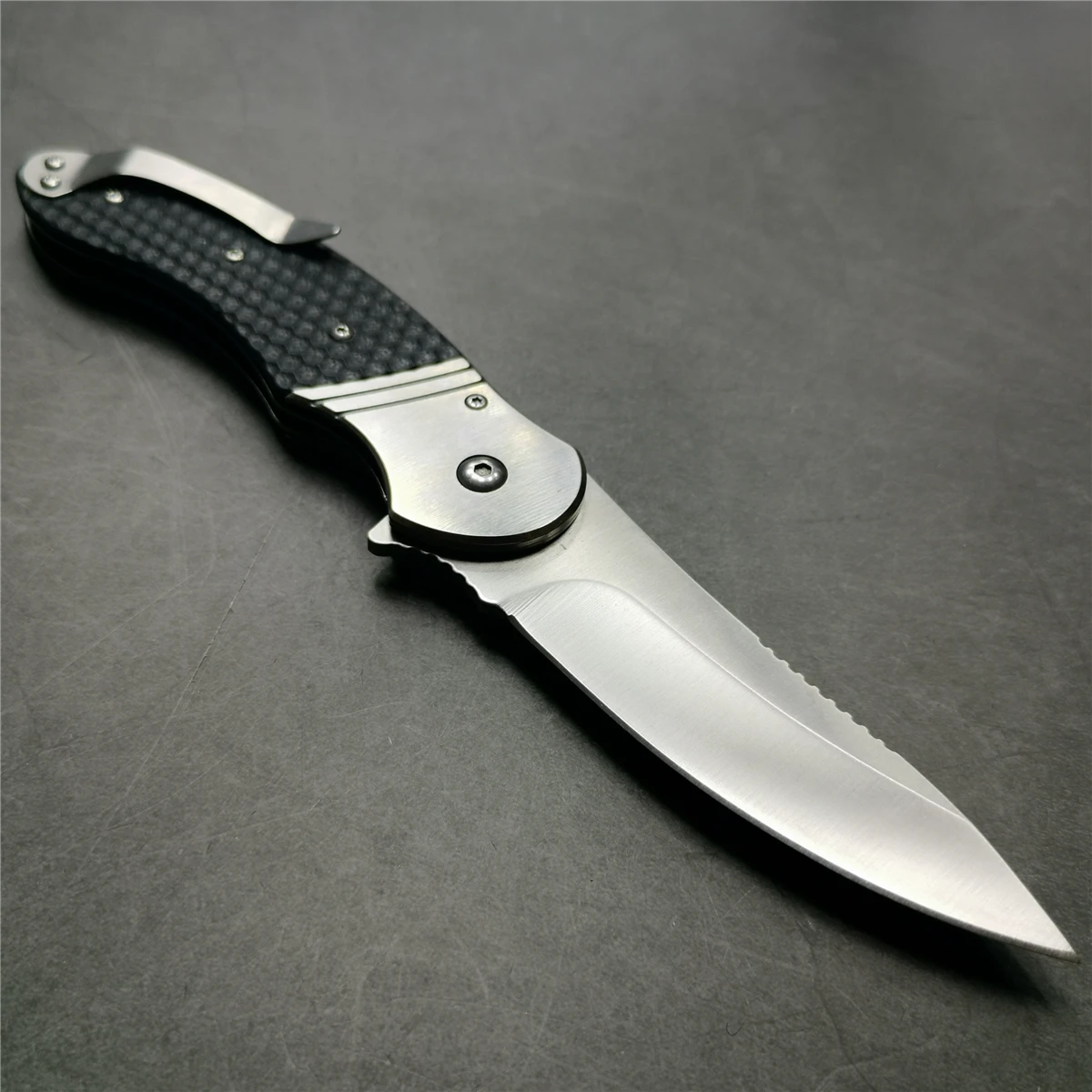 12 шт./лот 9 &quotножи 55 56HRC Черный G10 Ручка 5Cr13 стальное лезвие складной нож простые