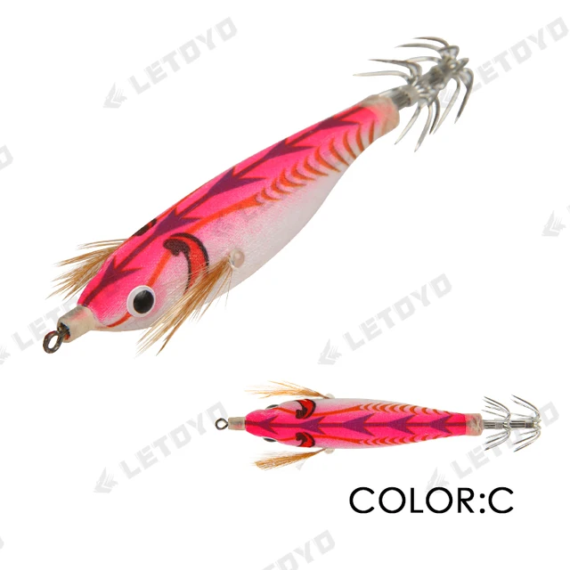 LETOYO 70mm 10g Floating Squid Jigs Fishing Lure Artificial Shrimps Squid Hook For Sea Fishing Cuttlefish Octopus Calamari Baits c 75mm 9g
