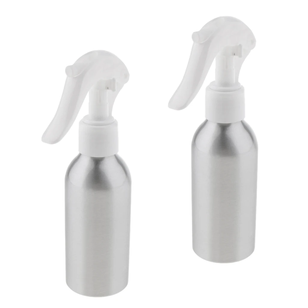 2, Refillable, 120ml/4.2 oz, Empty, Clear Plastic Spray Bottles with Trigger Sprayers