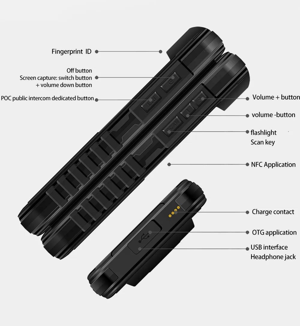 CONQUEST S10 IP68 рация прочный телефон с мощным фонариком/штрих/QR код/RFID/NFC и IoT
