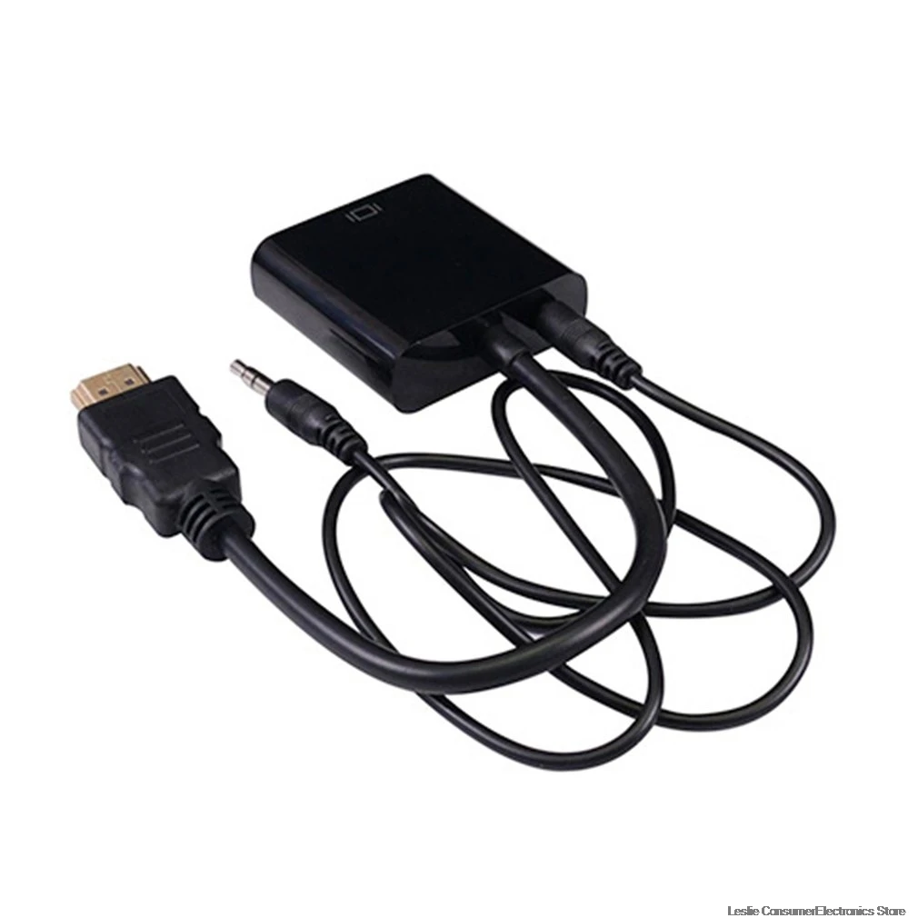 VGA мужчина к HDMI Женский конвертер Кабель-адаптер с аудио выходом 1080P адаптер VGA HDMI для ПК ноутбук к HDTV проектору r10