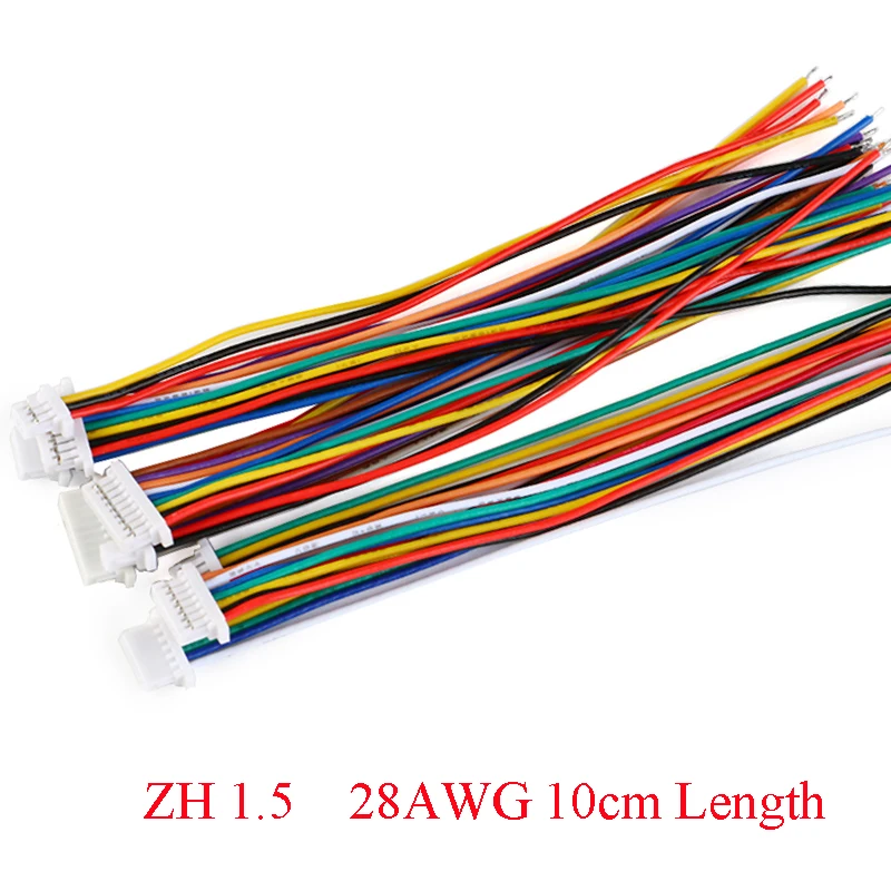 Коннектор Mini Micro ZH 1 5 2/3/4/5/6/7/8/9/10 Pin JST с кабелями длиной 100 мм 10 шт. | Обустройство