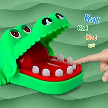 Jouet Crocodile pour enfants, bouche classique, dentiste b ite, jeu de famille, morsure de dents